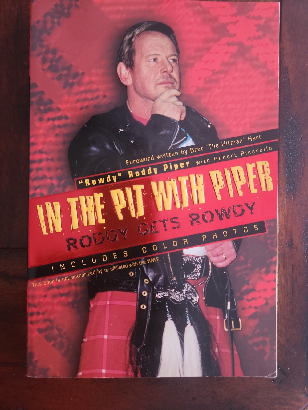 Autographed In The Pit With Piper - Red Book Cover